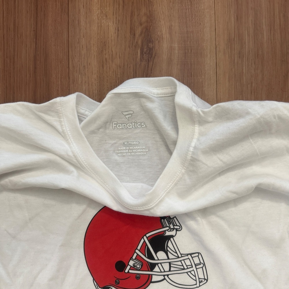 Cleveland Browns Football Fanatics White‎ Long Sleeve NFL T-Shirt XL - Picture 2 of 5